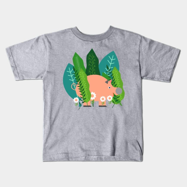 Piglet and sorrel Kids T-Shirt by CocoDes